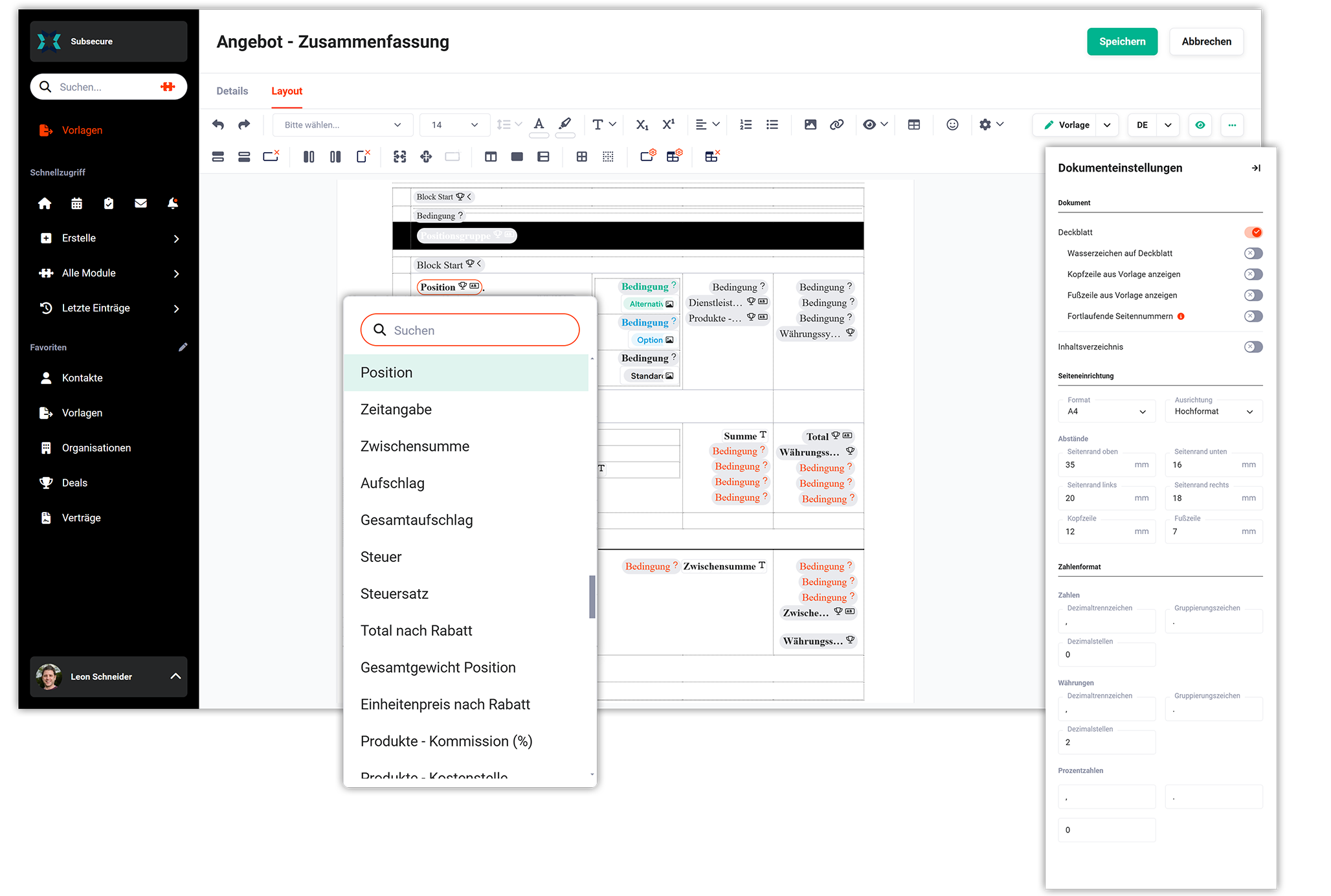 brainX PDF Vorlagen Editor